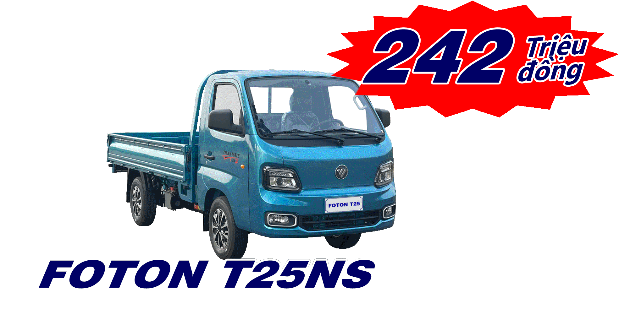 Foton T25NS – thùng ngắn linh hoạt, tải cao vượt trội