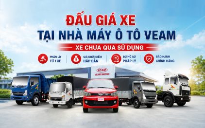 Thông báo đấu giá xe tồn kho tại Nhà máy ô tô VEAM