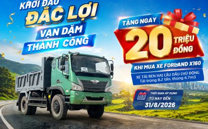 Tặng ngay 20 triệu đồng khi mua xe Forland X160